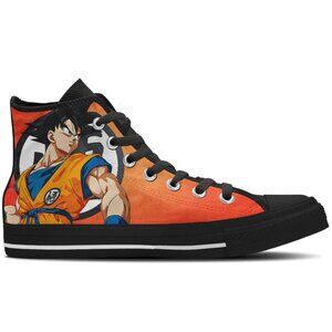 NEW Goku Hi-Top Sneakers Dragon Ball Shoes EUR 36 US 5.5 Anime Goth Punk Grunge